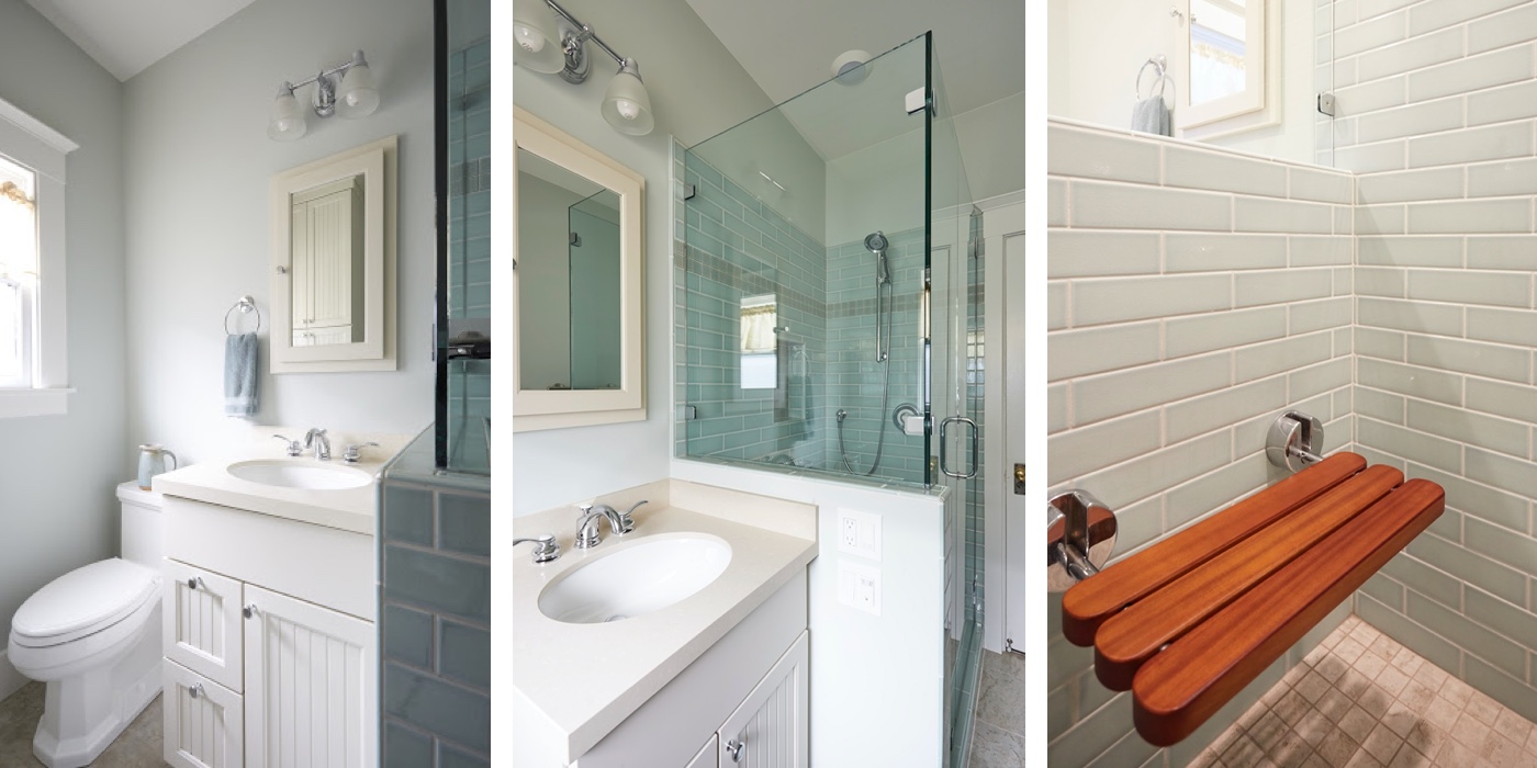 Title & Alt Tags: Luxury Bathroom Remodels in the East Bay - Caesarstone countertop - Bathroom - Custom Kitchens