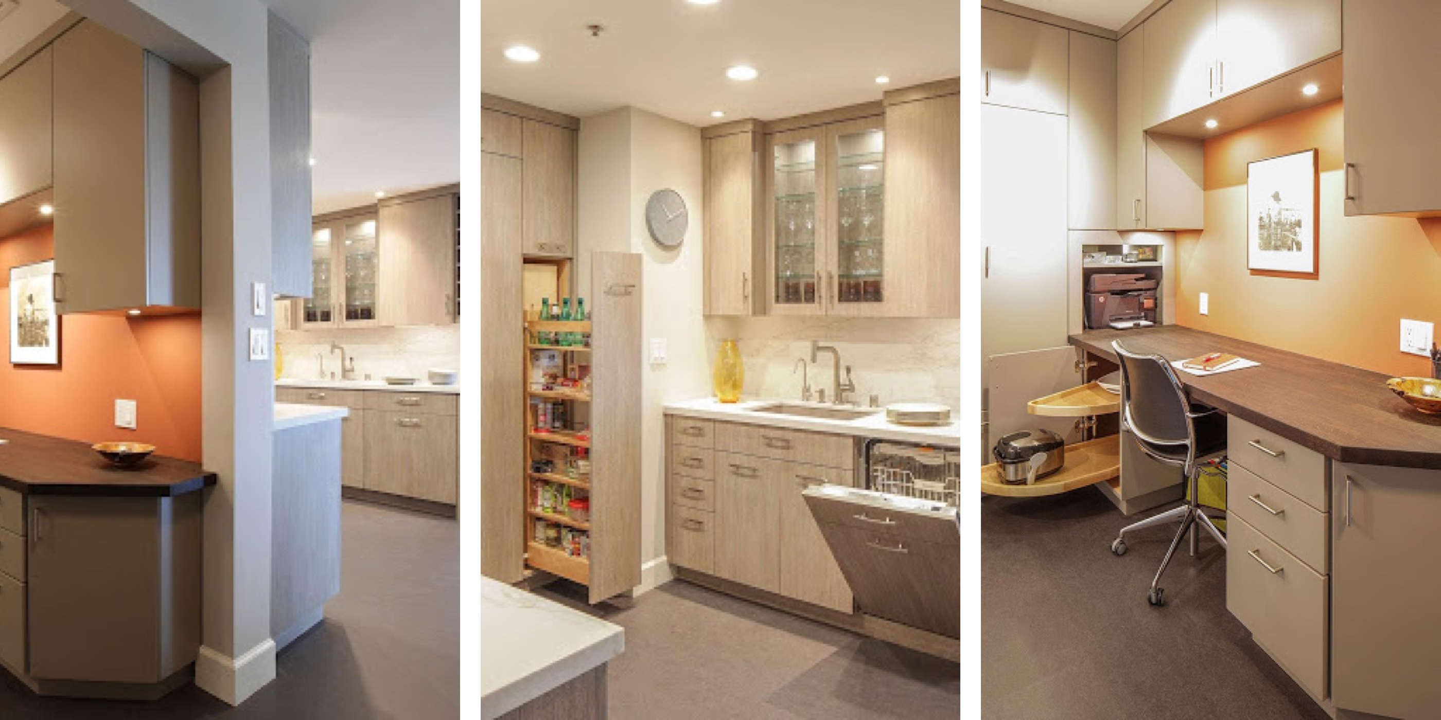 Condo Makeover Our Favorite Luxury Condo Renovations in the East Bay - Custom Cabinetry - Office Space - Custom Kitchens