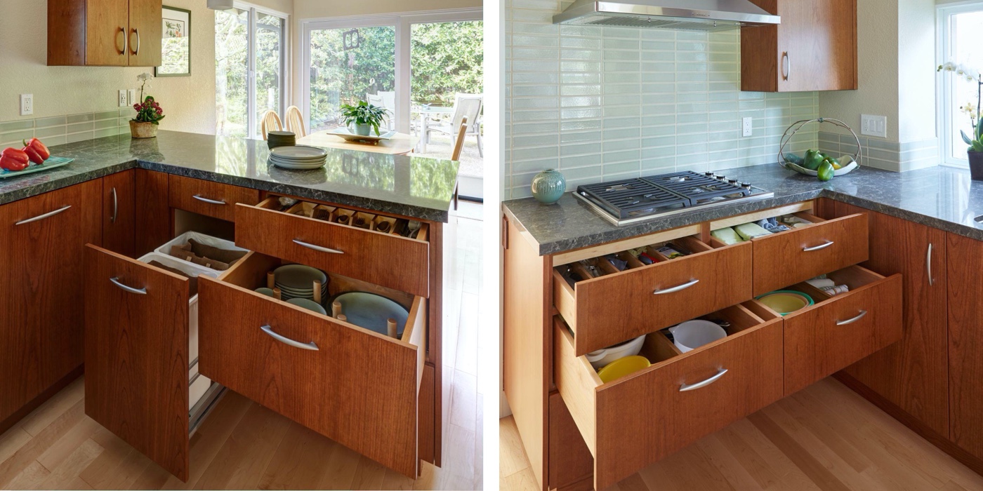 East Bay Remodel Experts Share Clutch Organizational Tips - Upscale Remodeling - Harmoni Cabinetry - Custom Kitchens