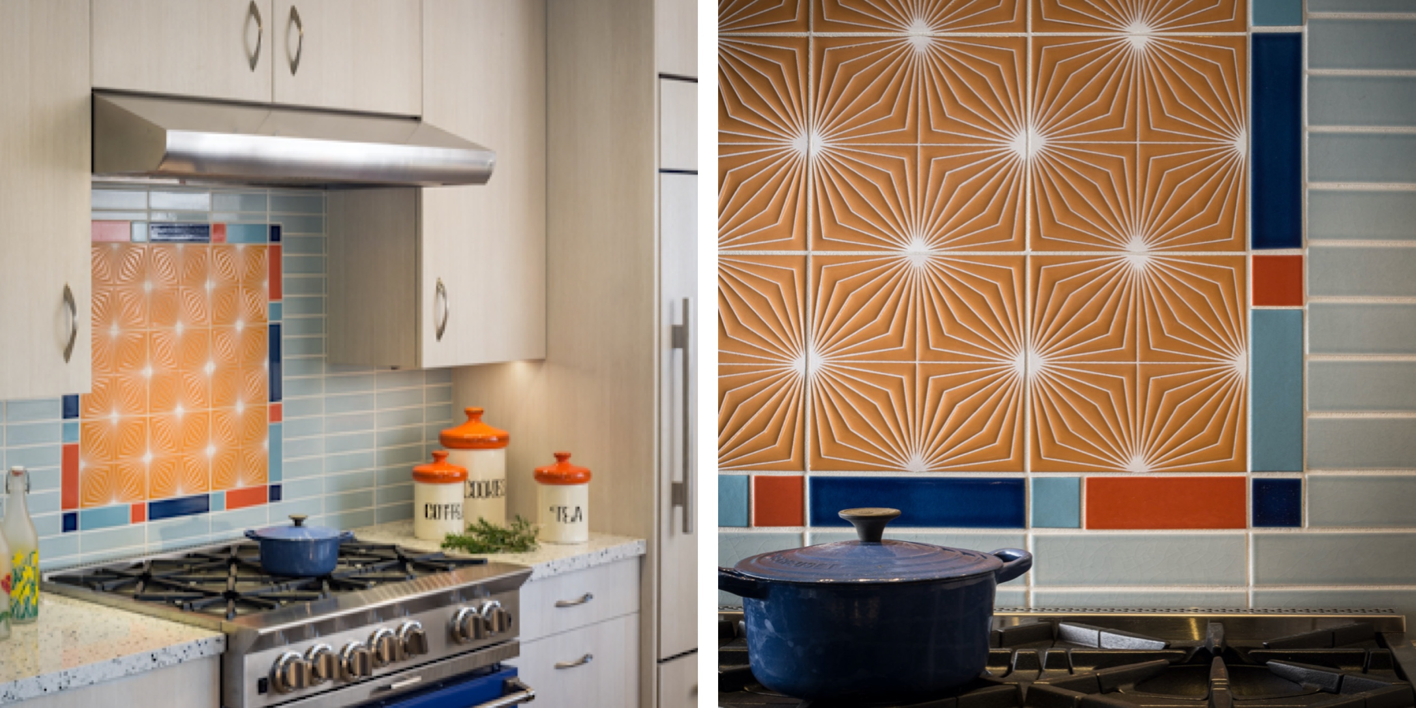 The Top High-End Backsplash Designs in the East Bay Area - Mid-Century Atomic Ranch Kitchen